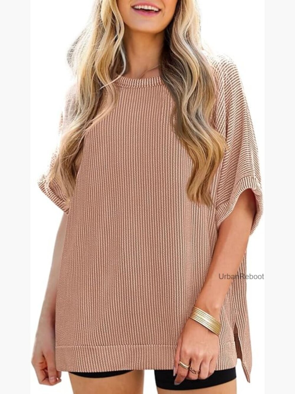 Oversized Batwing Sleeve Tunic Tops Loose Fit Dolman Tee